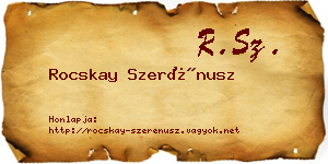 Rocskay Szerénusz névjegykártya